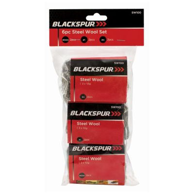 BLACKSPUR ENSEMBLE DE 6 TAMPONS EN LAINE D'ACIER