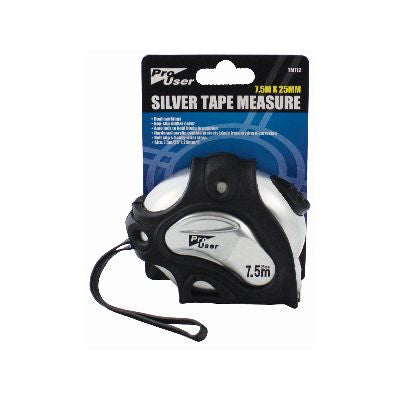 BLACKSPUR PRO-USER 7.5M SILVER TAPE MEASURE