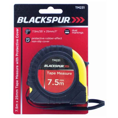 MÈTRE RUBAN BLACKSPUR 7,5m x 24mm AVEC GAINE DE PROTECTION