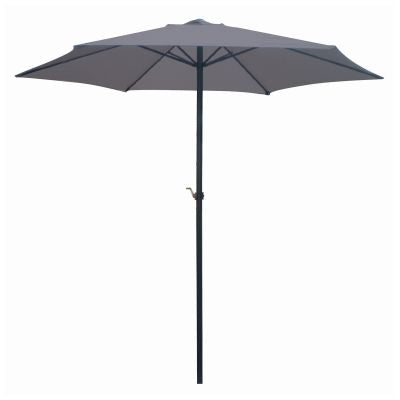 PARASOL DÉPORTÉ NOIR 2,7 M AVEC MÂT EN ACIER - GRIS
