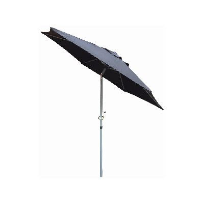 PARASOL INCLINABLE EN ALUMINIUM NOIR BLACKSPUR 2M AVEC MANIVELLE