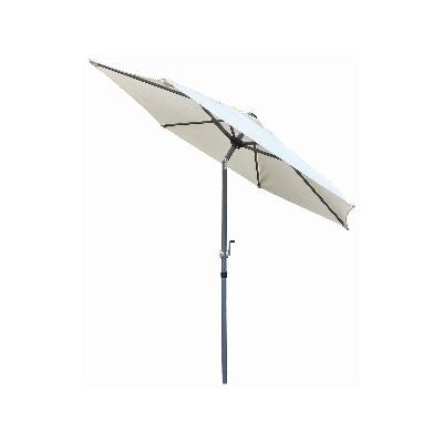 PARASOL INCLINABLE EN ALUMINIUM BLACKSPUR 2M AVEC MANIVELLE - CRÈME