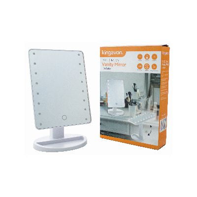 MIROIR DE MAQUILLAGE TACTILE À 16 LED BLACKSPUR - BLANC