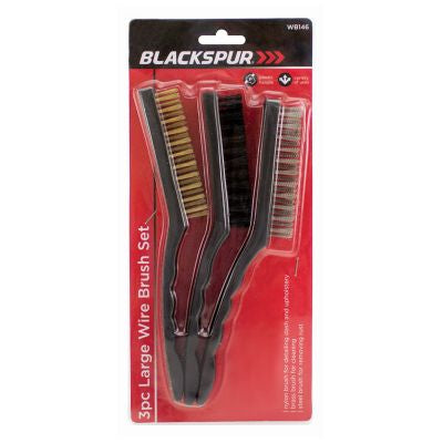 BLACKSPUR JEU DE 3 GRANDES BROSSES MÉTALLIQUES