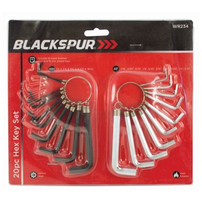 BLACKSPUR 20PCE HEX KEY SET
