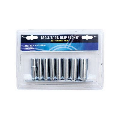 BLACKSPUR JEU DE 8 DOUILLES LONGUES 3/8" DR.