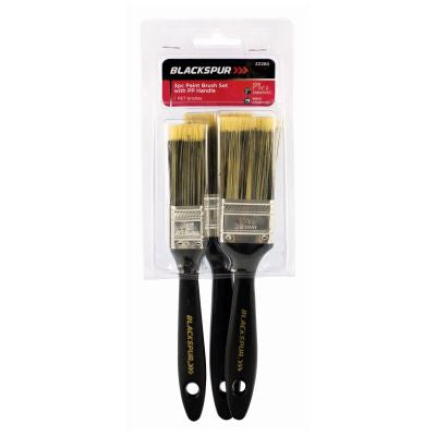 JEU DE 3 PINCEAUX BLACKSPUR AVEC MANCHE EN PP