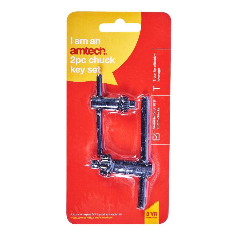 AMTECH CHUCK KEY 2PCE SET