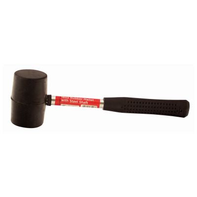 BLACKSPUR 16OZ RUBBER MALLET WITH TUBULAR STEEL SHAFT