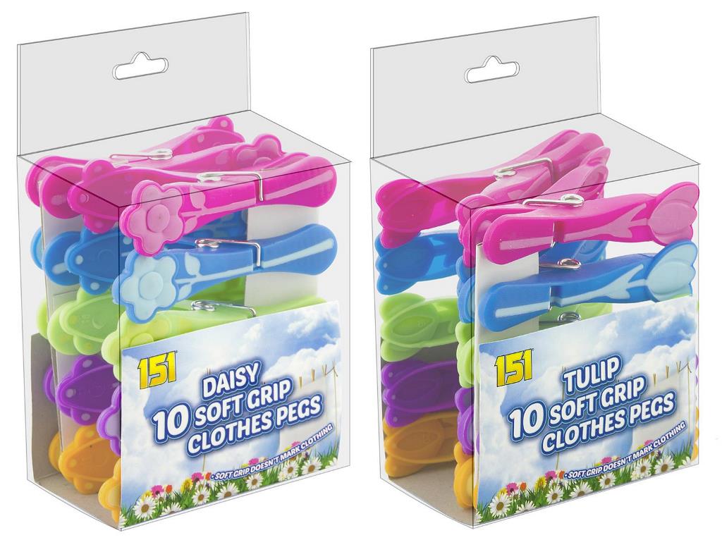 Pinces à linge Soft Grip (10 p.)