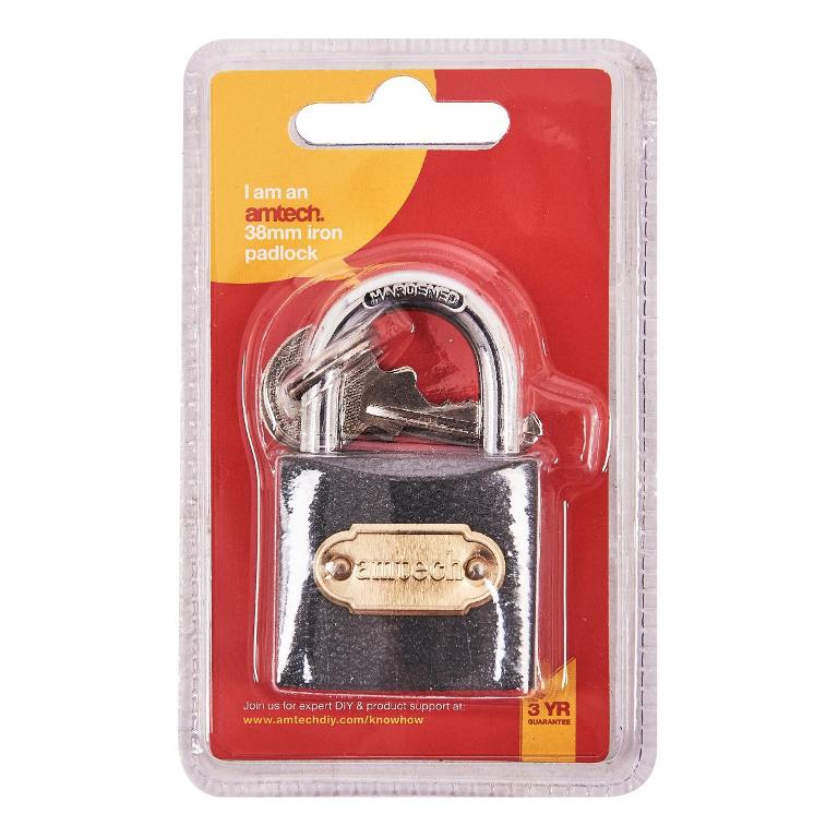 AMTECH  PADLOCK IRON 38MM