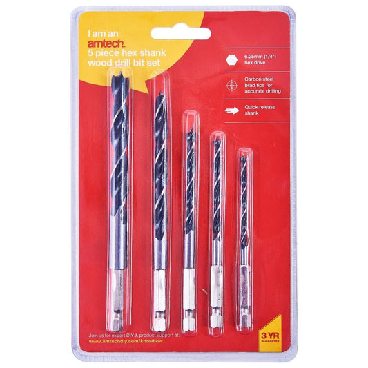 AMTECH DRILL WOOD 5PC SET