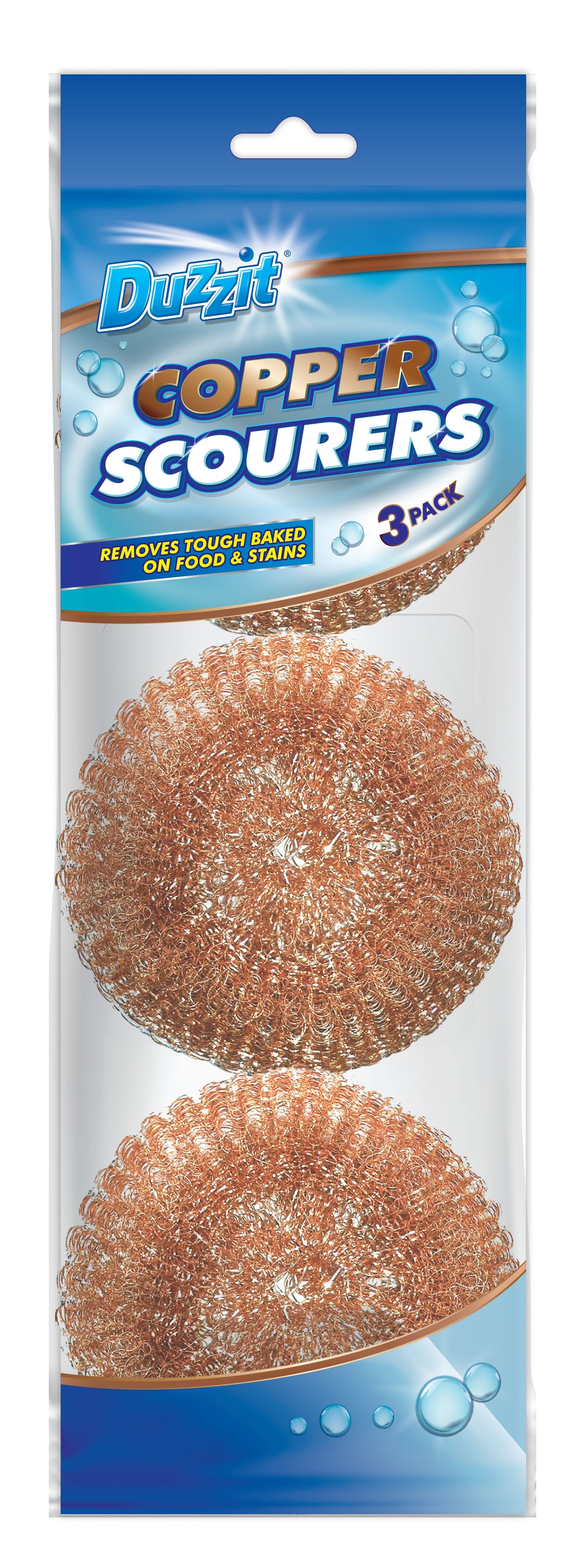 Duzzit Éponges à Récurer Cuivre (3 paquets de 20 g)