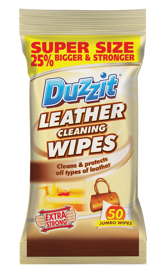 Lingettes nettoyantes pour cuir Duzzit (paquet de 50)