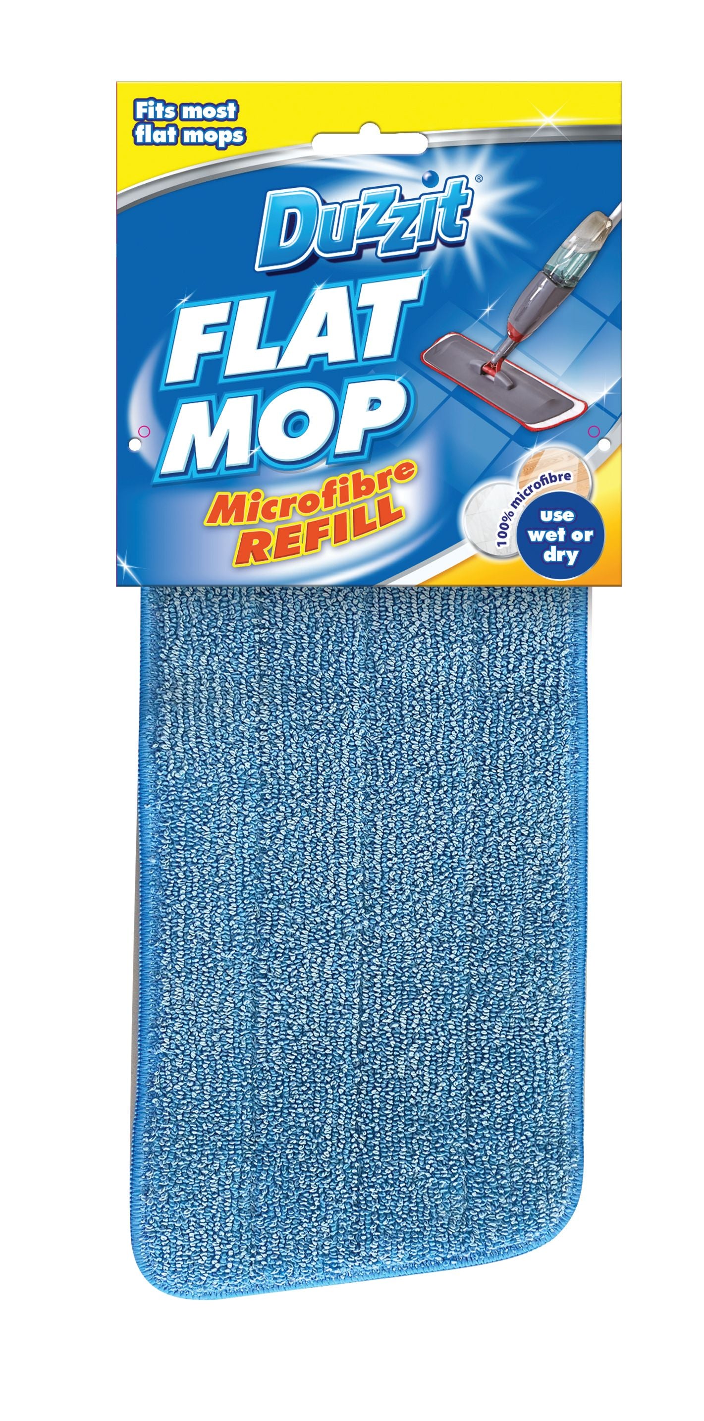Duzzit Duzzit Microfibre Flat Mop Head