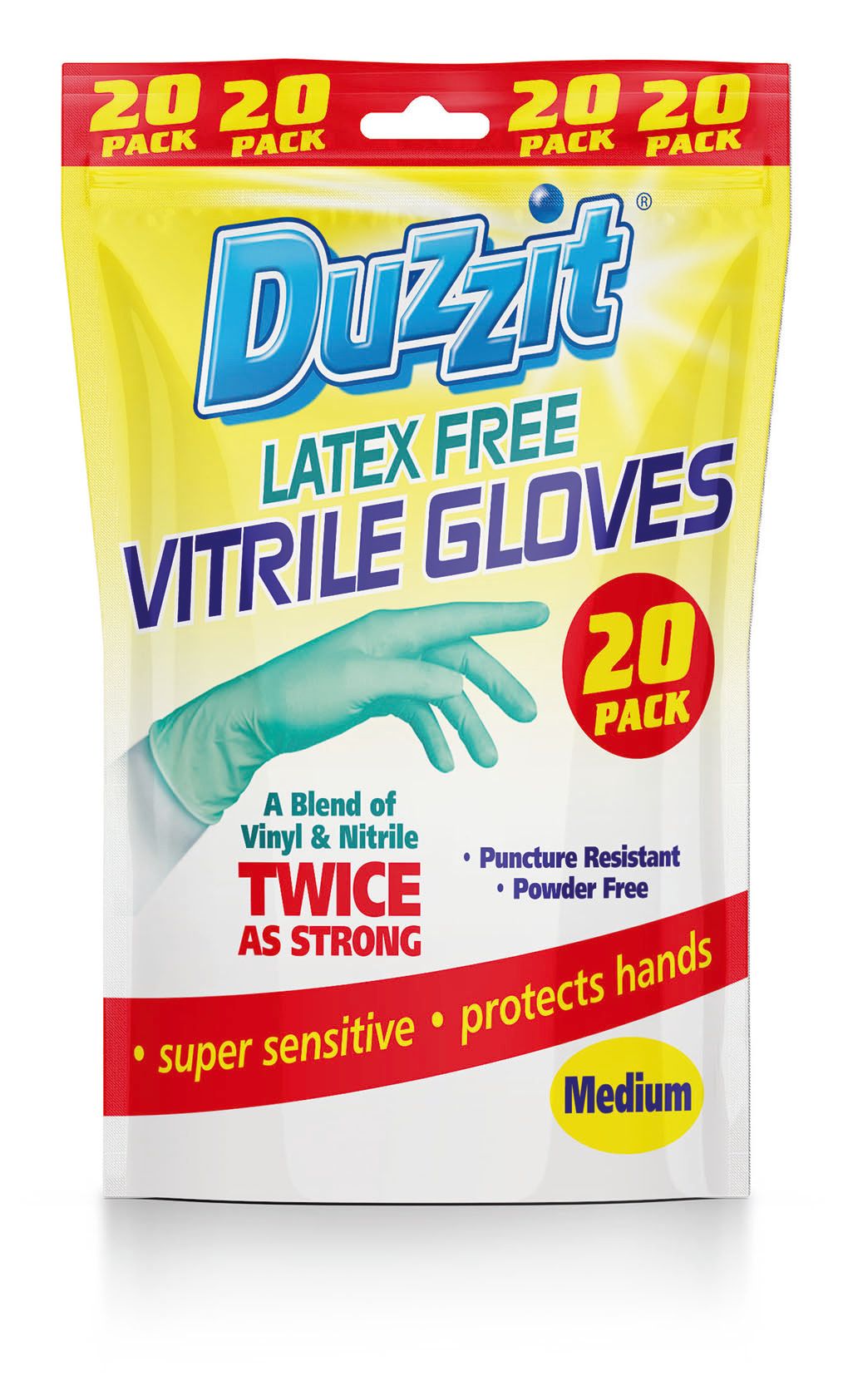 Gants Vitrile Duzzit Taille M – Lot de 20