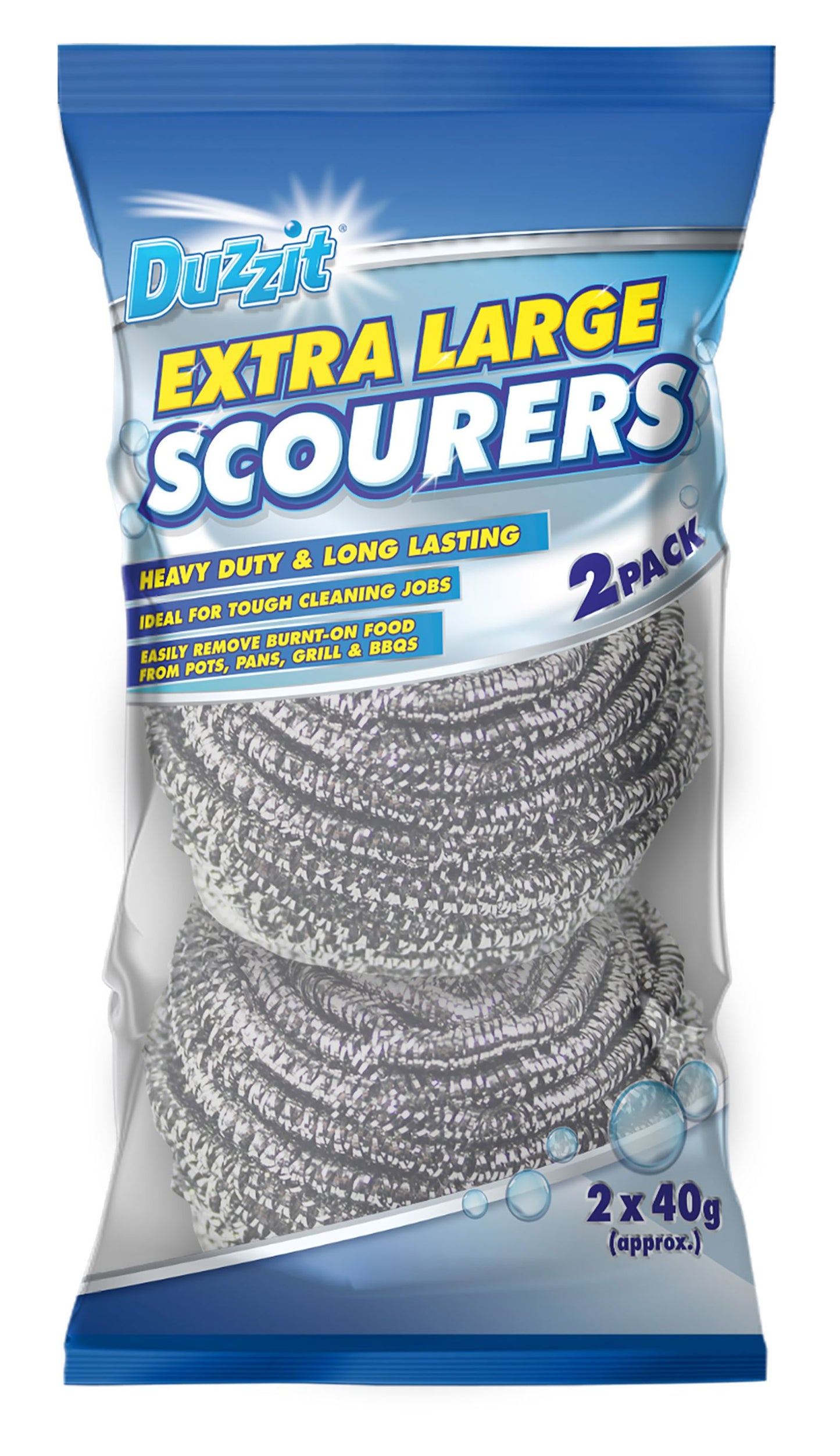 Duzzit Lot de 2 Boules à récurer extra larges – 40 g