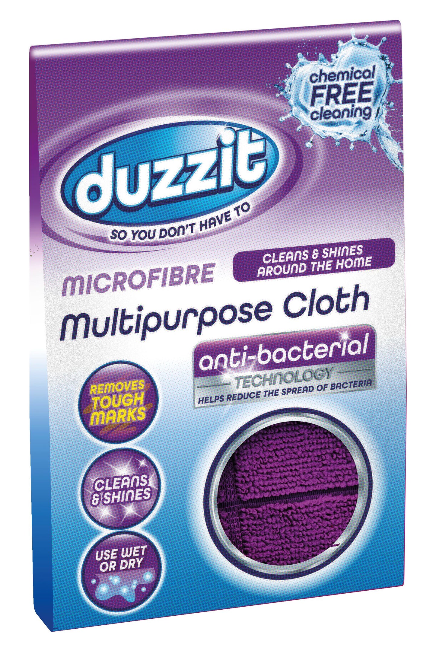 Chiffon microfibre Duzzit usage quotidien violet