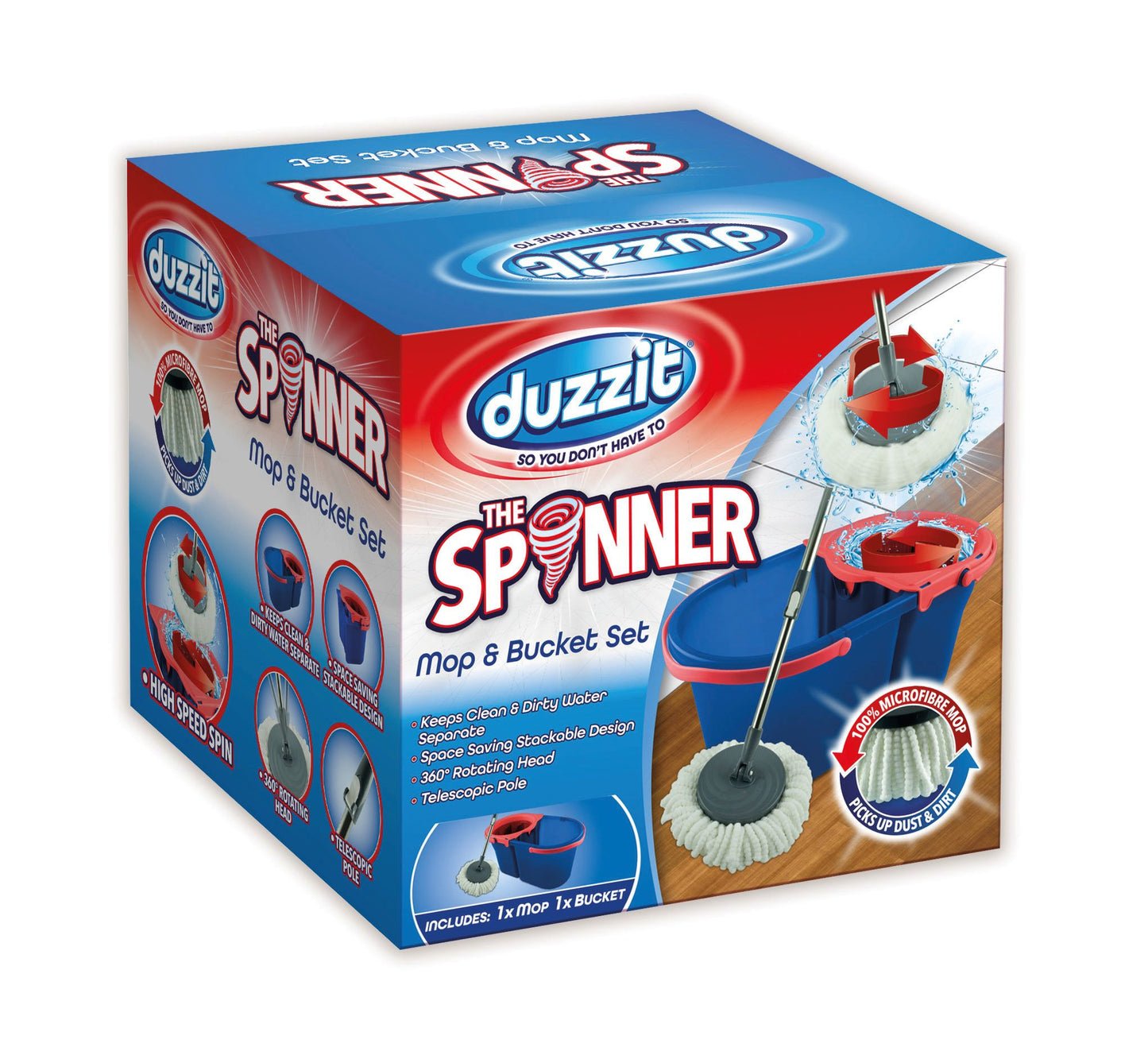 Duzzit Spin Mop & Bucket Set
