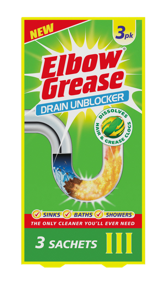 Elbow Grease Drain Unblocker Sachets 3x25g