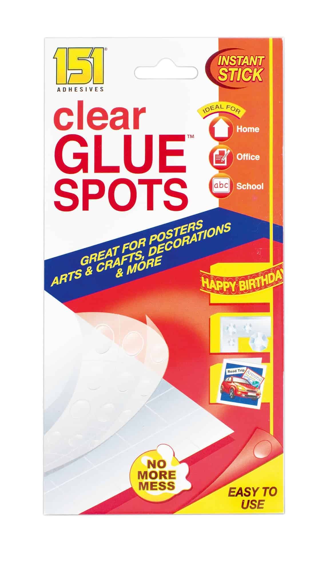 151 Adhésifs Points de colle transparente - 112 points