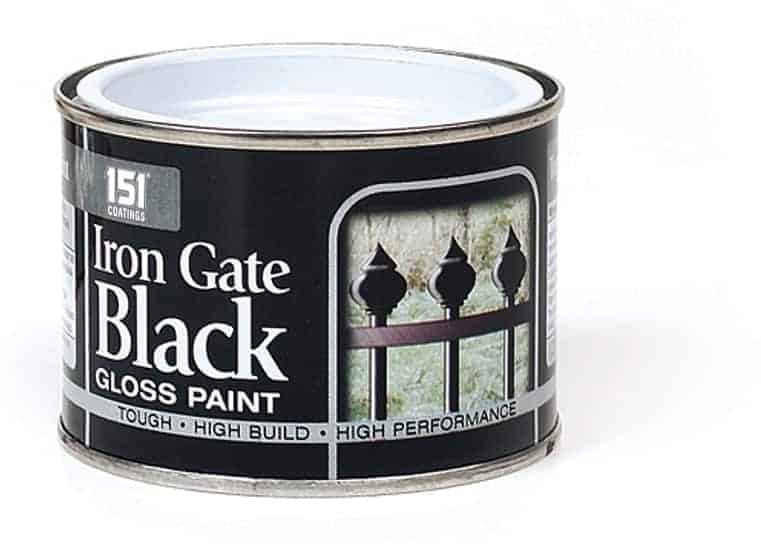 Peinture brillante noire pour portail en fer 180 ml