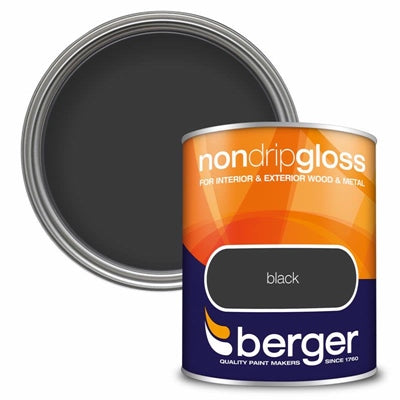Peinture Brillante Anti-Goutte BERGER 750ml NOIR