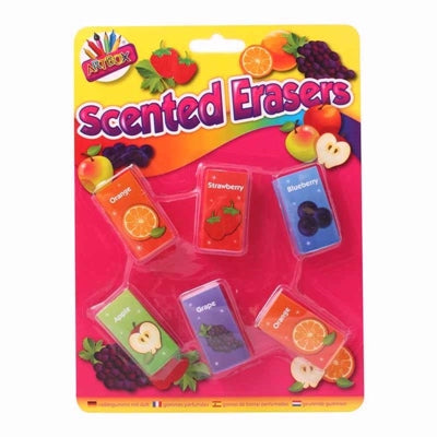 6 Scented novelty Erasers