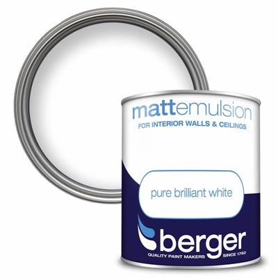 BERGER MATT EMULSION 1LTR WHITE