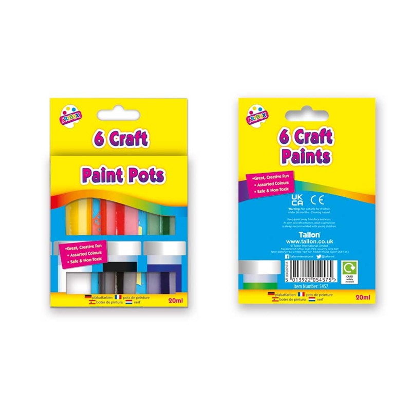 6 x 20ml Craft Paint Pots