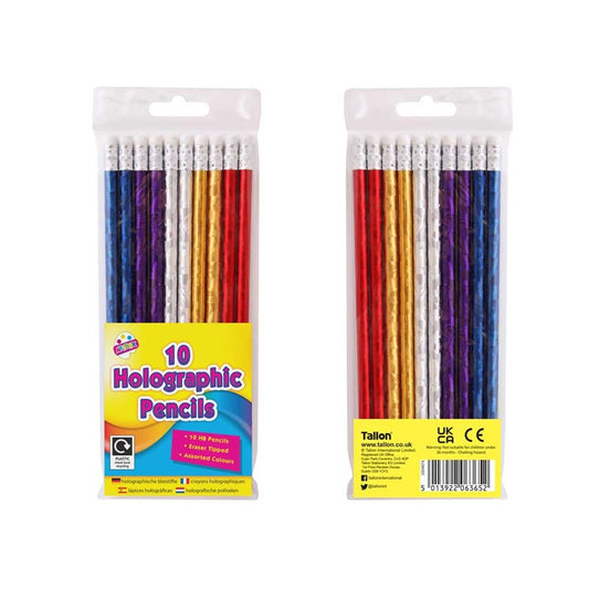 10 Holographic HB Pencils