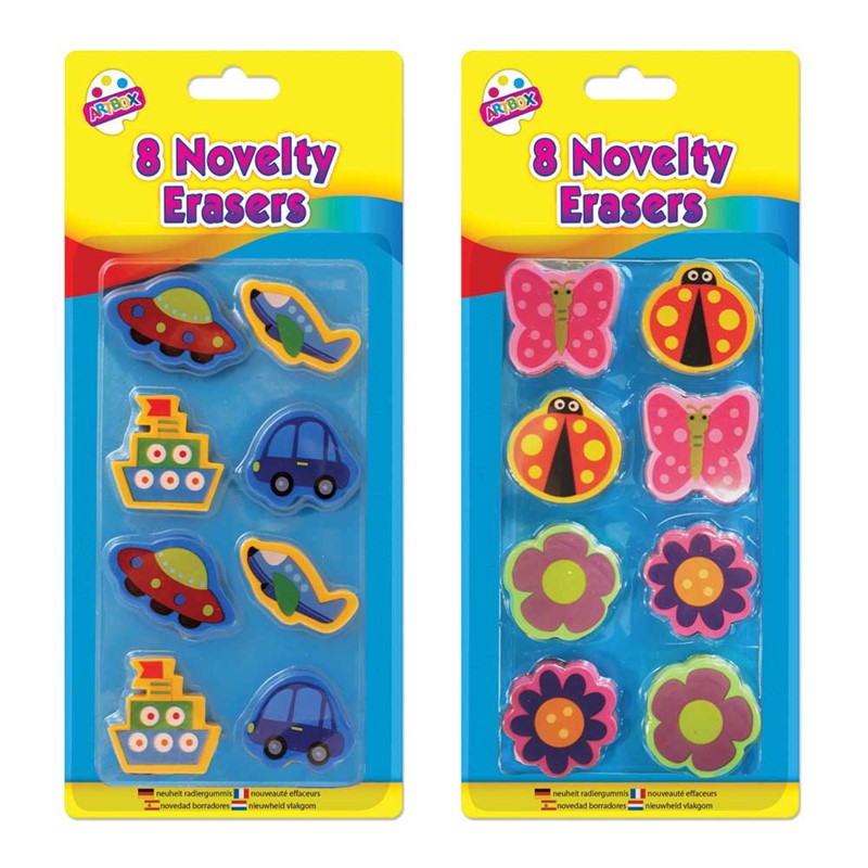 8 Novelty Erasers