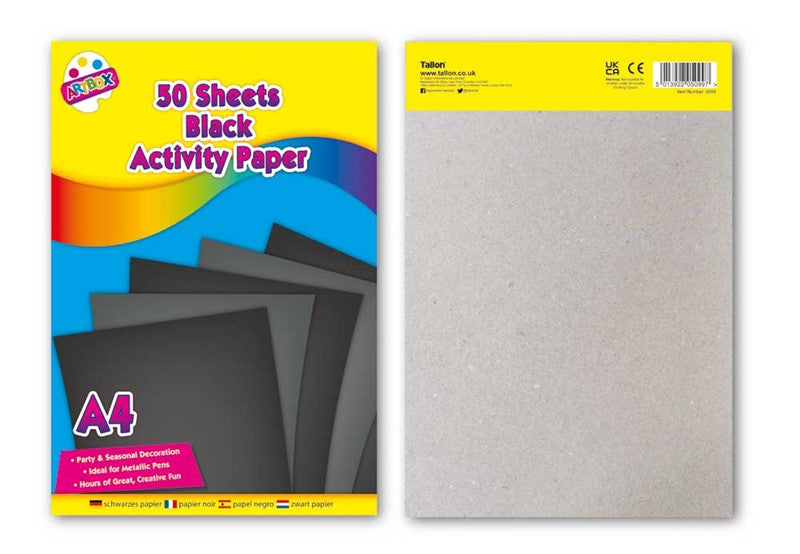 ART BOX A4 50 SHEET BLACK PAD