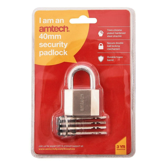 AMTECH  PADLOCK SECURITY 40MM