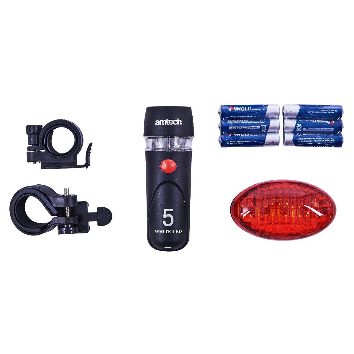 AMTECH LED BIKE LIGHT SET 2 PCE