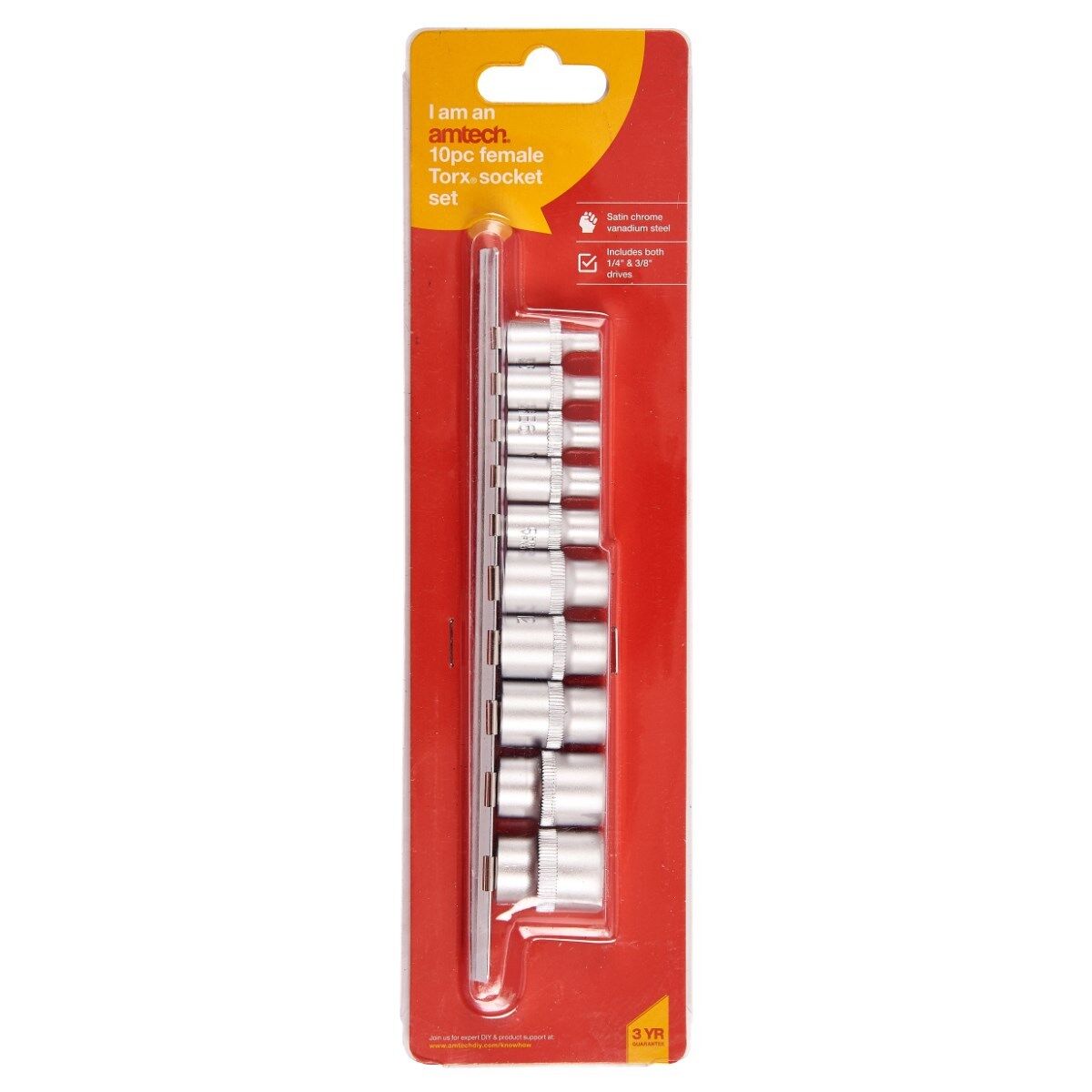 Jeu de douilles Torx femelle Amtech 10 pièces