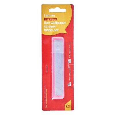 AMTECH SCRAPER DELUXE WALLPAPER BLADES 5PC