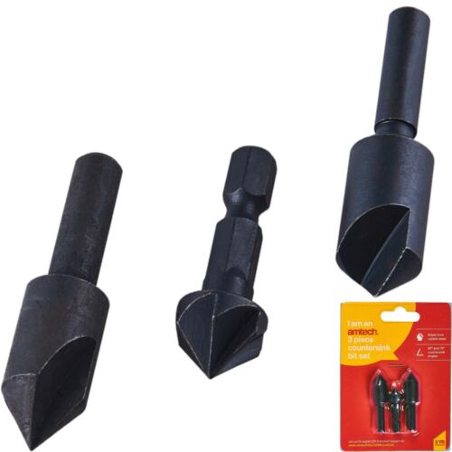 AMTECH COUNTERSINK BIT 3PC SET