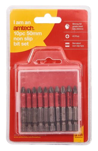 AMTECH NON SLIP BITS 70M  10PCE