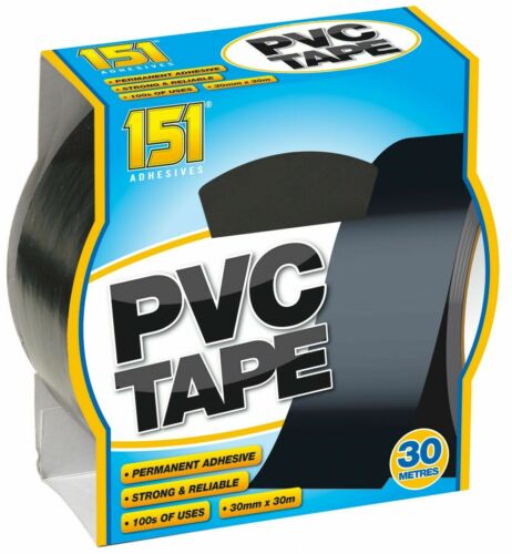 151 TAPE BLACK PVC 30MX30MM