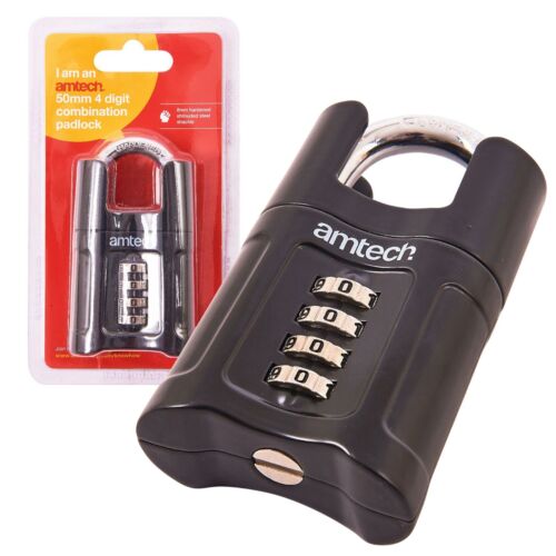 AMTECH  PADLOCK 4 DIGIT H/DUTY COMBINATION