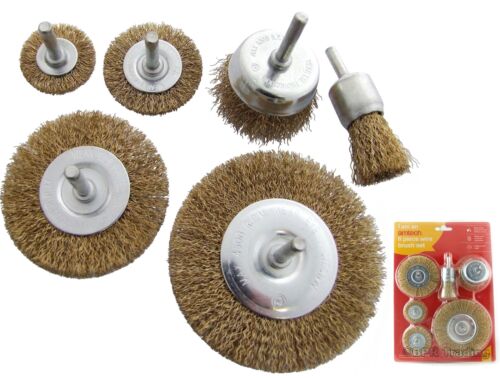 AMTECH WIRE BRUSH WHEEL SET 6PCE