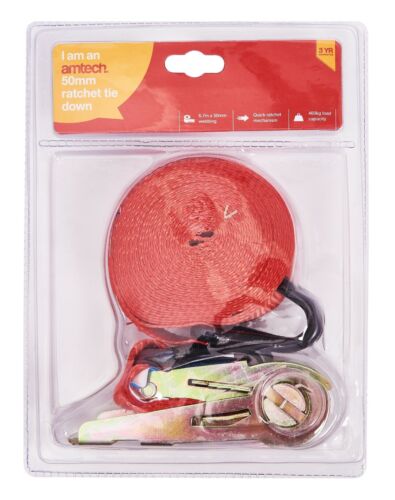 Ratchet Tie Down Strap, 50mm x 6.7m, 460kg Capacity