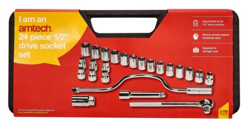 AMTECH  SOCKET SET 1/2 24PC