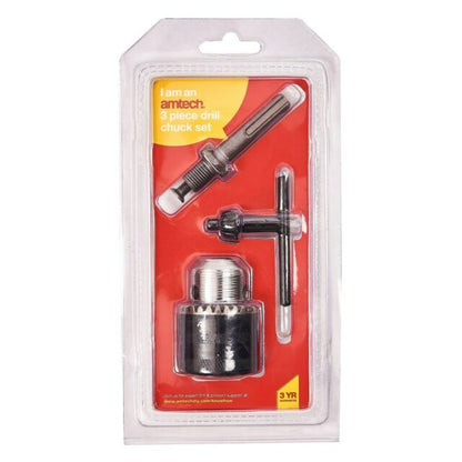JEU DE 3 MANDRINS/CLÉS DE PERCEUSE AMTECH